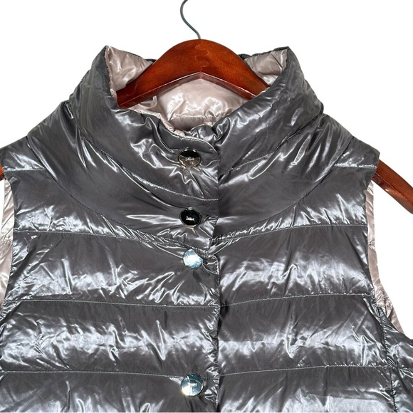 HERNO Giulia Goose Down Puffer Gilet Vest in charcoal - Picture 5 of 12